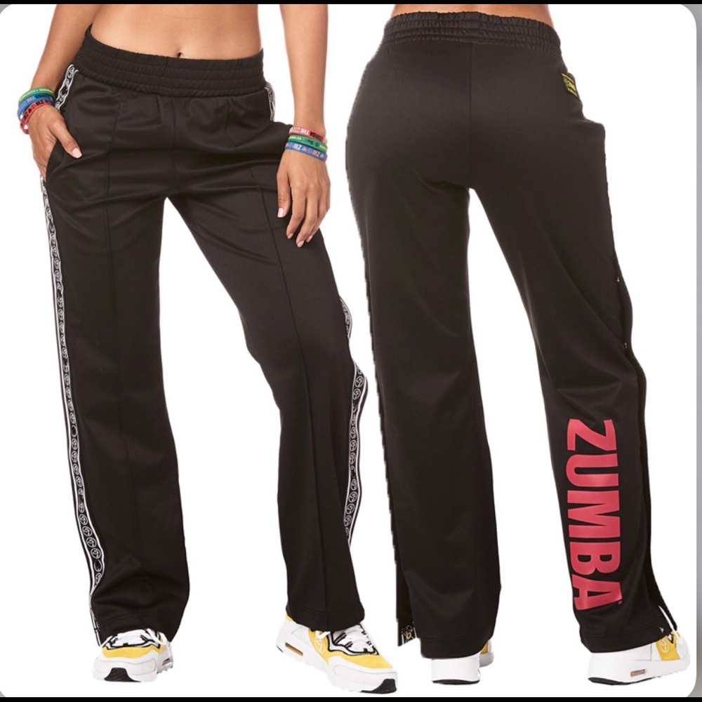 Zumba Varsity Tear-Away Track Pants size S